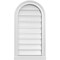 Ekena Millwork Round Top Surface Mount PVC Gable Vent: Functional, w/ 2"W x 2"P Brickmould Sill Frame, 16"W x 30"H GVPRT16X3003SF - alternate 1